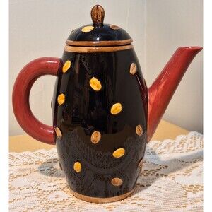 Vintage Swid Powell "Charles Masson" Coffee Bean Ceramic Coffee Tea Pot